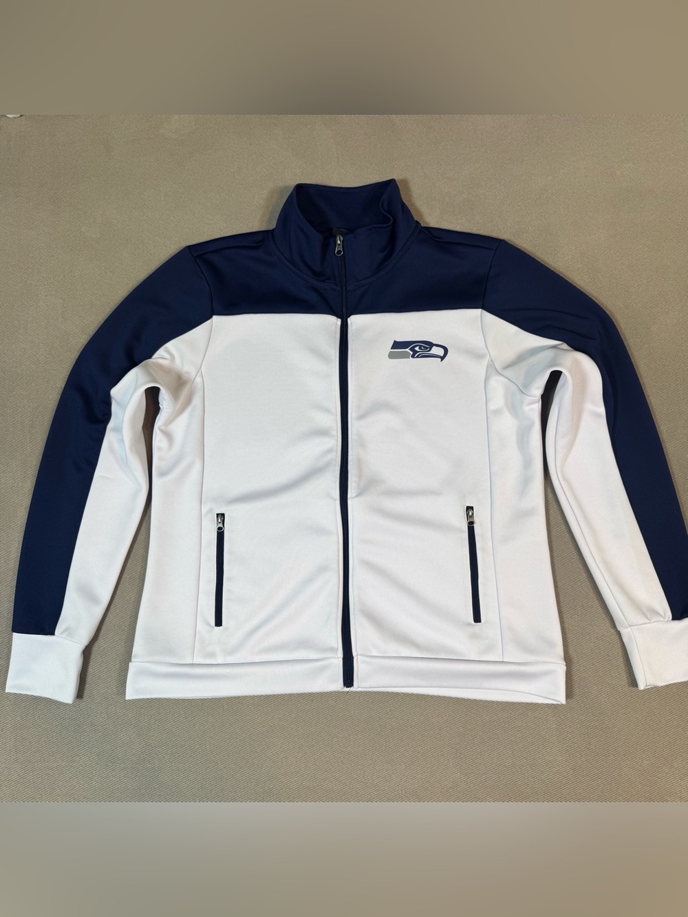 Seattle Seahawks Women's Full Zip Jacket Bling Rhinestone Football Size Large